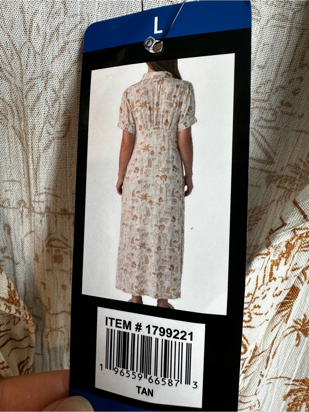 O'Neill White Maxi Summer Dress with Tan Floral Print - Picture 8 of 13